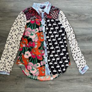 Anthropologie Maeve contrast button down- size xxs